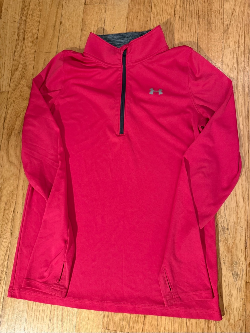 Under Armour Kids' Fuchsia Pink Quarter-Zip Active Sweater Size XL